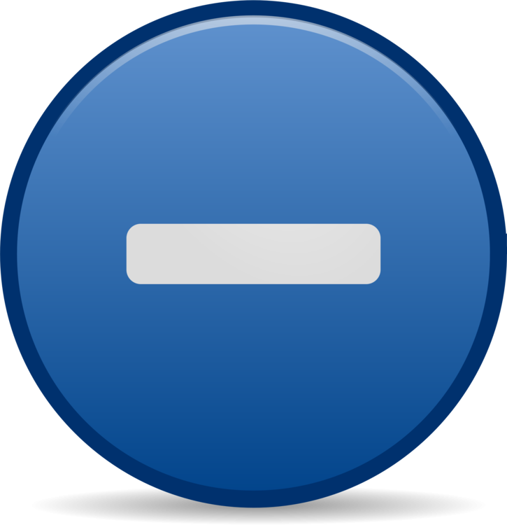 Знак минус на прозрачном фоне