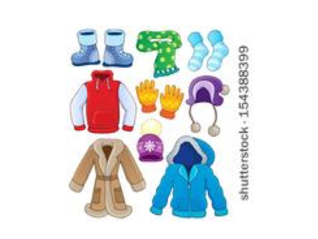 Зимняя одежда на прозрачном фоне