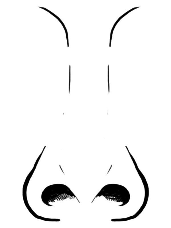 Нос трафарет