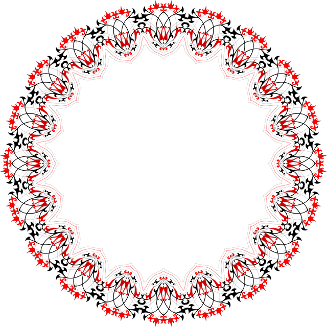 Круглая Узорная рамка