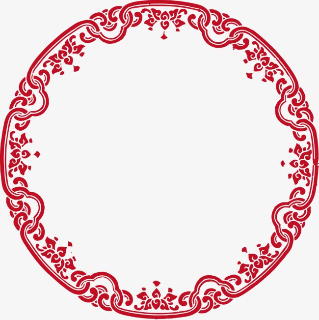 Круглая рамка узор