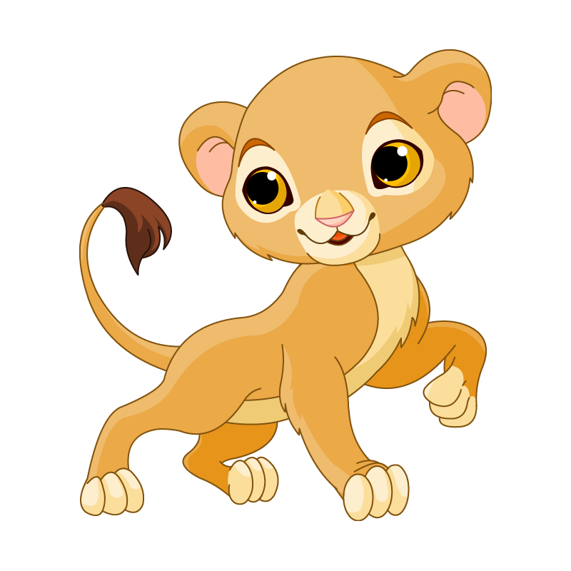 нарисованный львенок