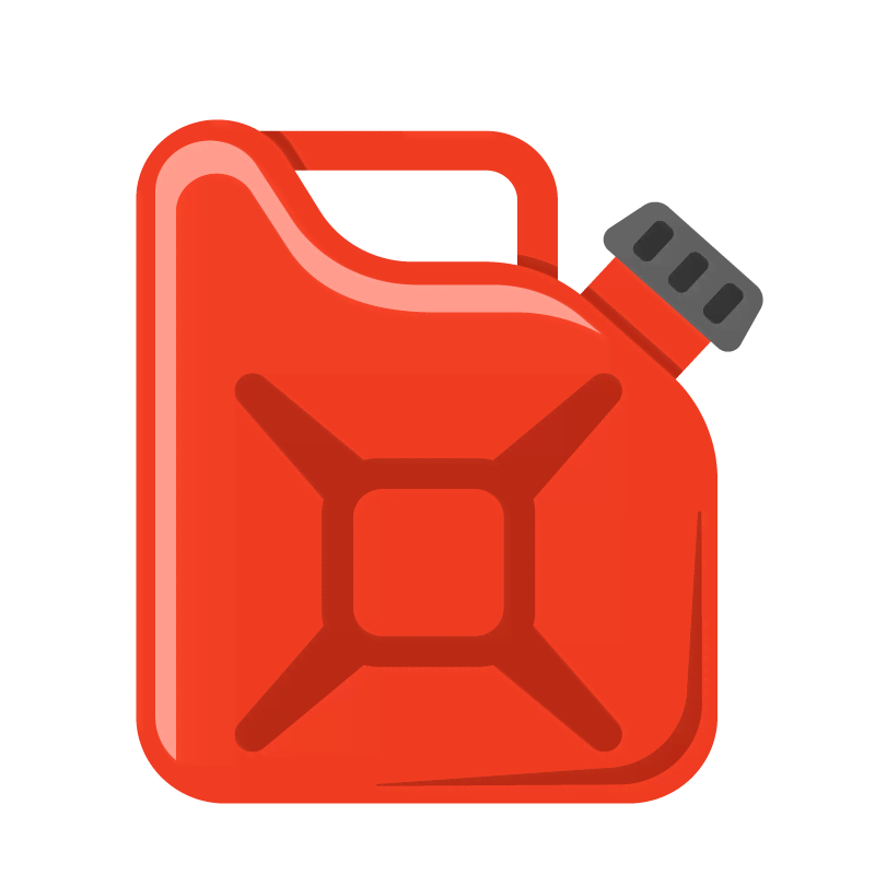 Канистра топливная на прозрачном фоне