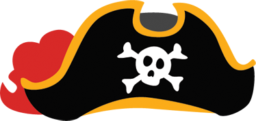 Шляпа пирата с рисунком