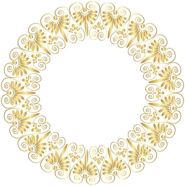 Золотая круглая рамка