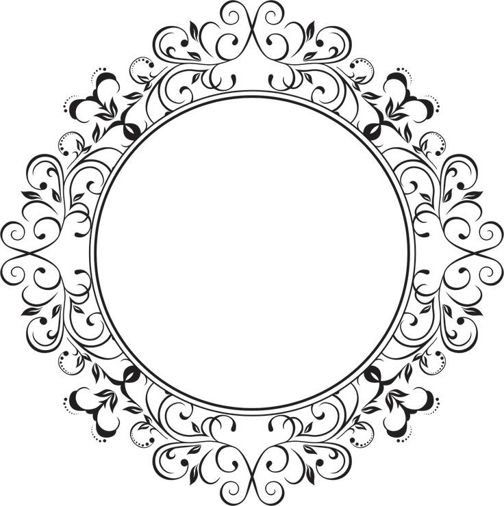 Круглая ажурная рамка