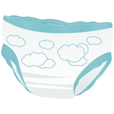 Нарисованный подгузник