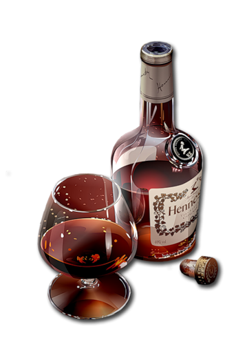 Бутылка коньяка