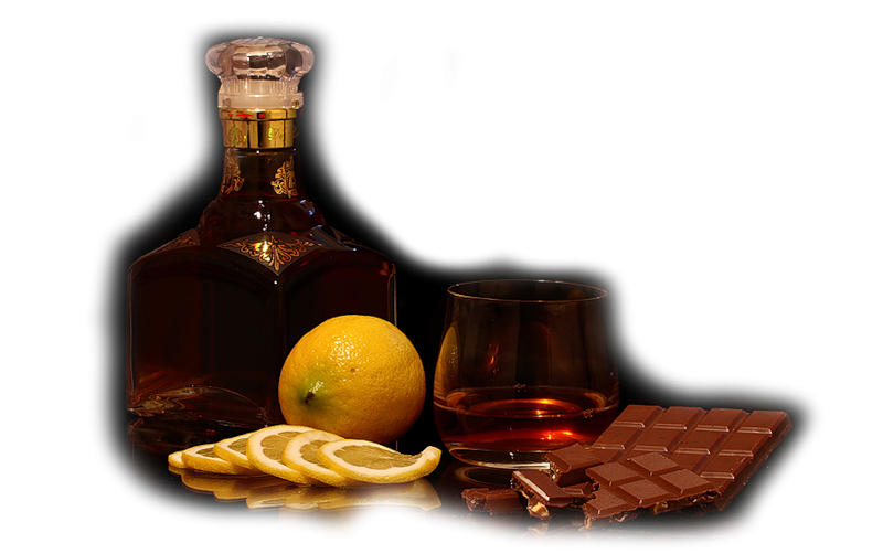 Коньяк на прозрачном фоне