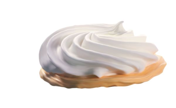 Кондитерский крем на прозрачном фоне