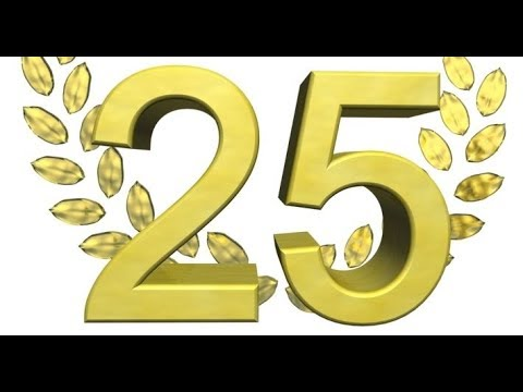 Цифра 25 красивая