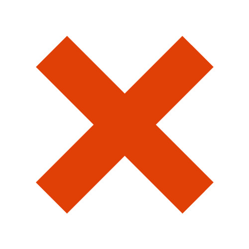 Стикер красный крест