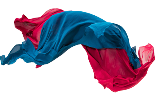 Шарф развивается на ветру