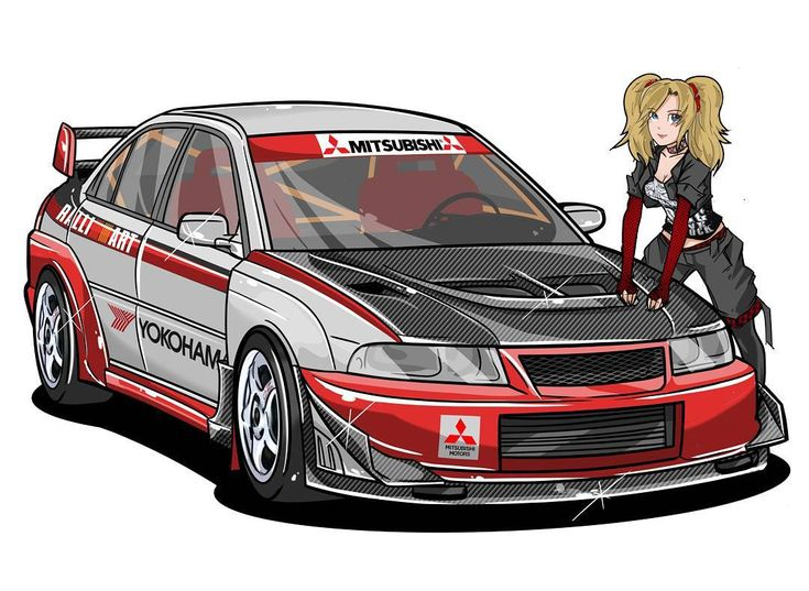 Mitsubishi Lancer Evolution x anime
