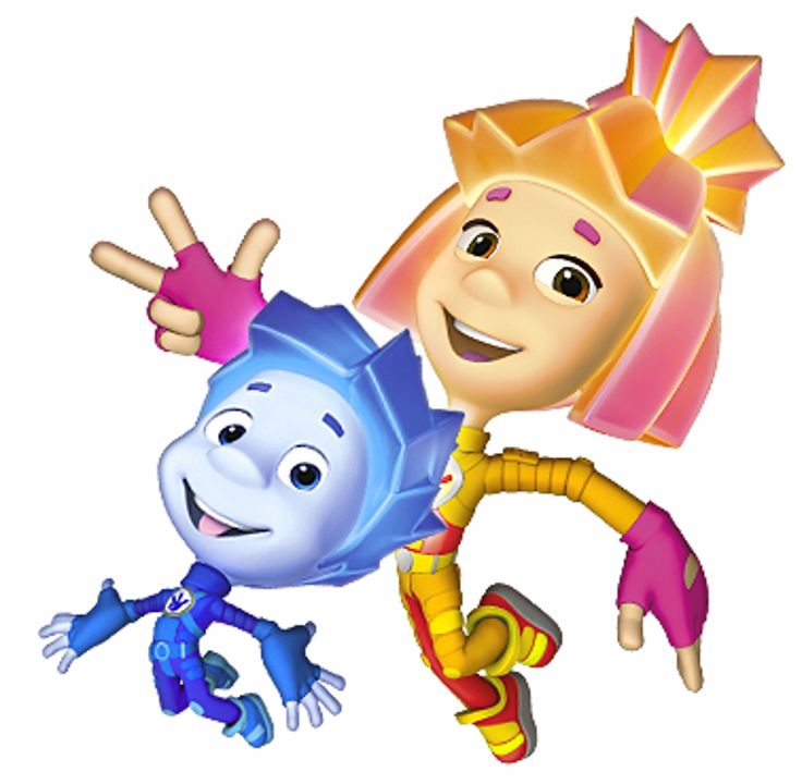 Симка и Нолик на белом фоне