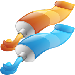 Тюбики краски на прозрачном фоне