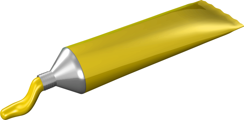 Тюбики краски на прозрачном фоне