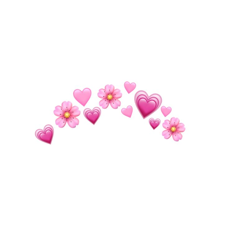 Розовые сердечки над головой