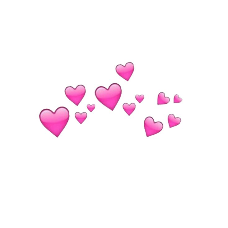 Сердечки на прозрачном фоне