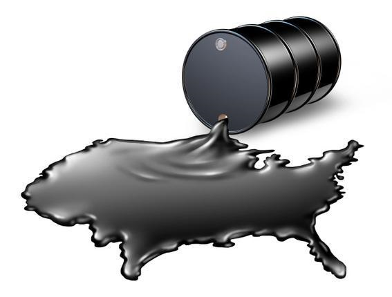 Нефть на белом фоне
