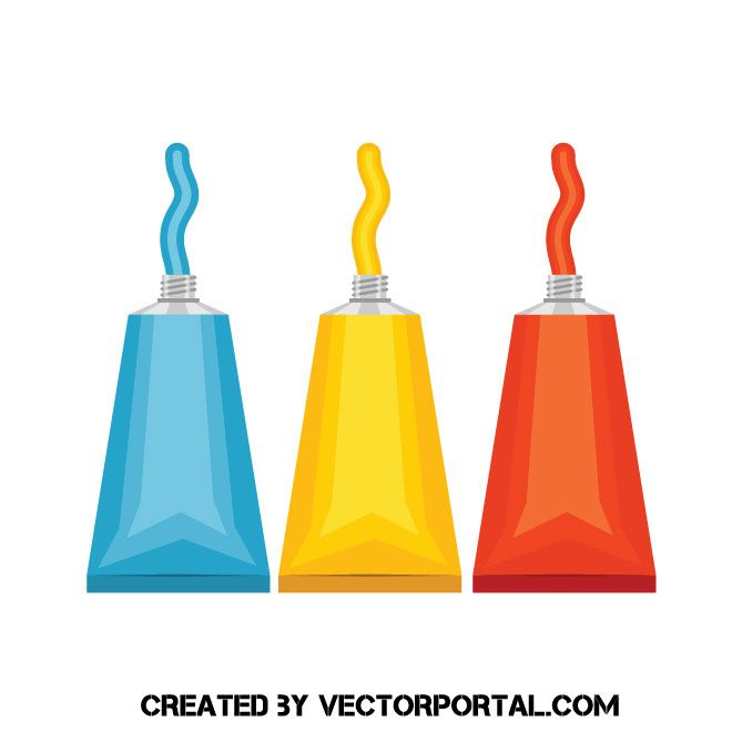 Тюбик с краской Векторная