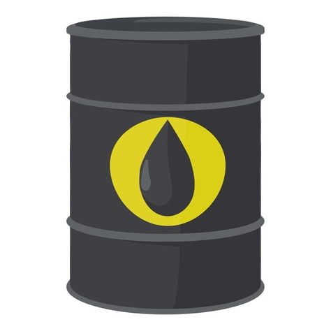Бочка с нефтью мультяшная