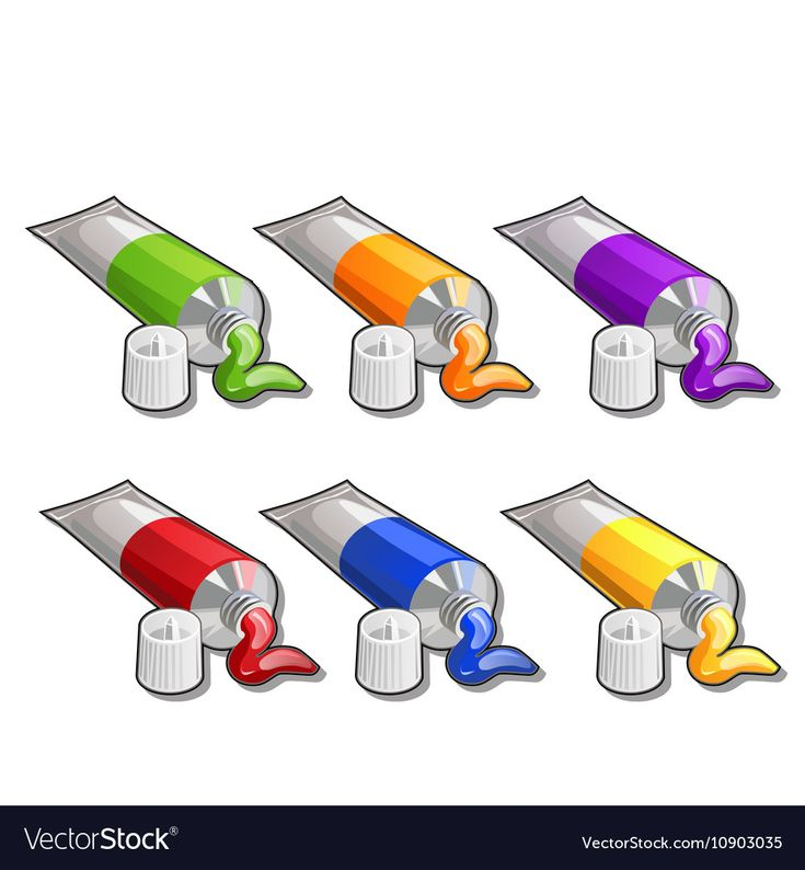 Тюбик краски вектор