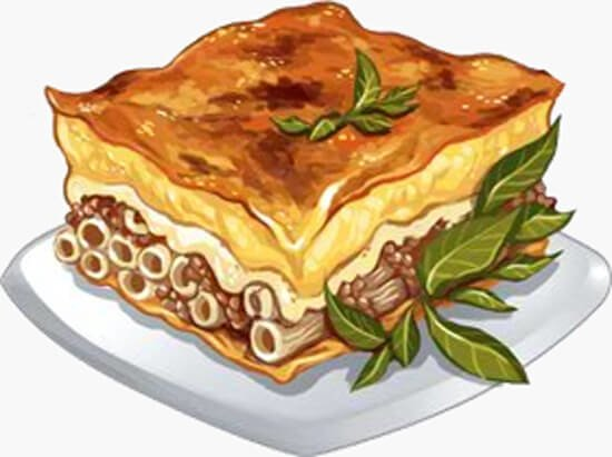 Запеканка на белом фоне