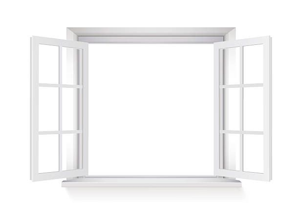 Окно на белом фоне