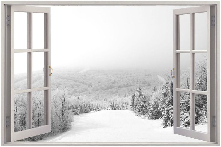 Вид из окна зима