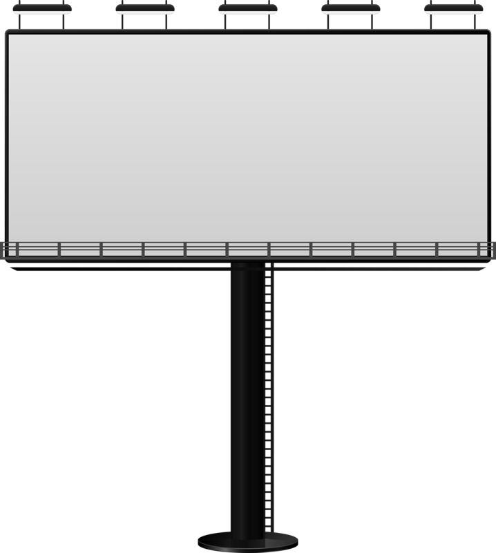 Рекламный щит на прозрачном фоне