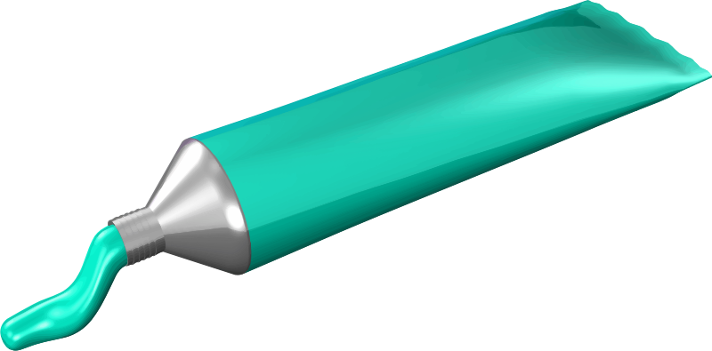 Зеленая краска в тюбике