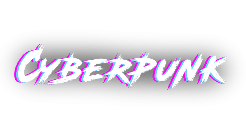 Киберпанк надпись
