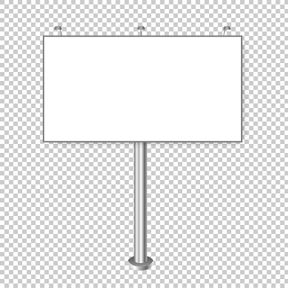 Рекламный щит на прозрачном фоне