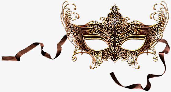 Венецианская маска на прозрачном фоне