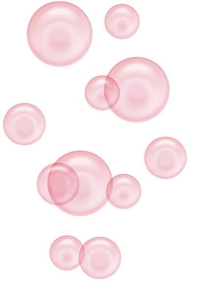 Мыльные пузыри розовые на белом фоне