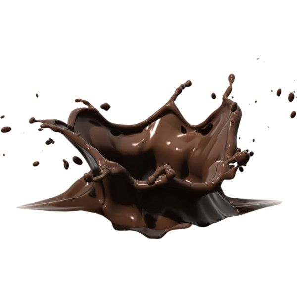 Кусочки шоколада на прозрачном фоне