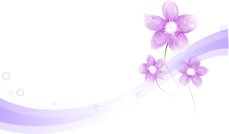 Цветочки на прозрачном фоне