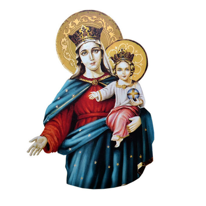 Божья Матерь на белом фоне