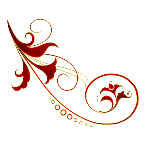 Красный орнамент на белом фоне