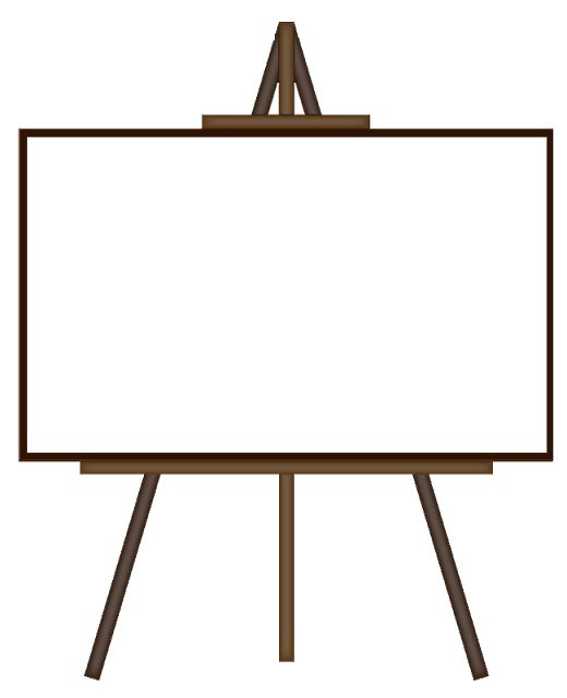 Мольберт на прозрачном фоне