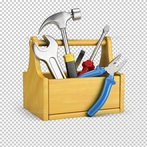 Инструменты на белом фоне