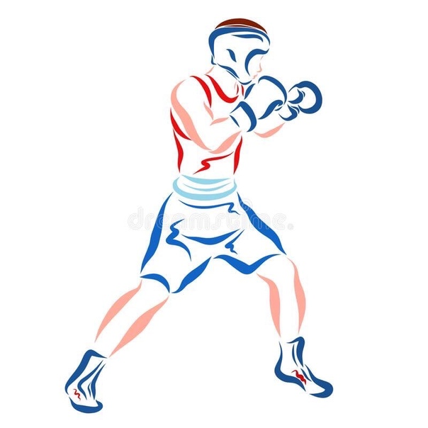 Силуэт спортсмена бокс