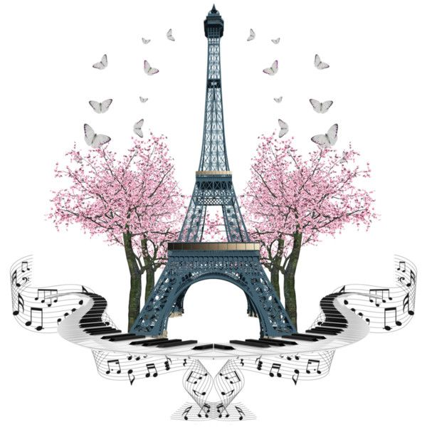 Эльфивая башня в Париже на белом фоне