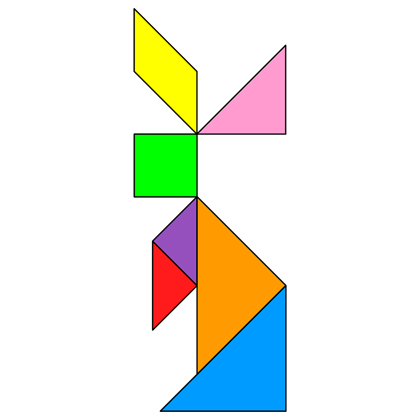 Танграм зайчик старшая группа