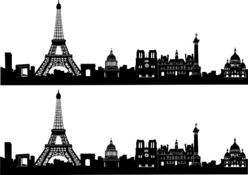 Силуэты архитектурных достопримечательностей