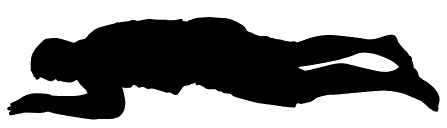 Силуэт лежачего человека