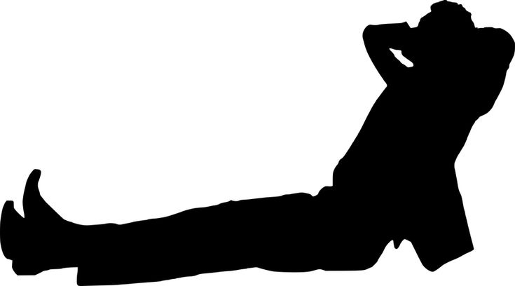 Силуэт лежачего человека