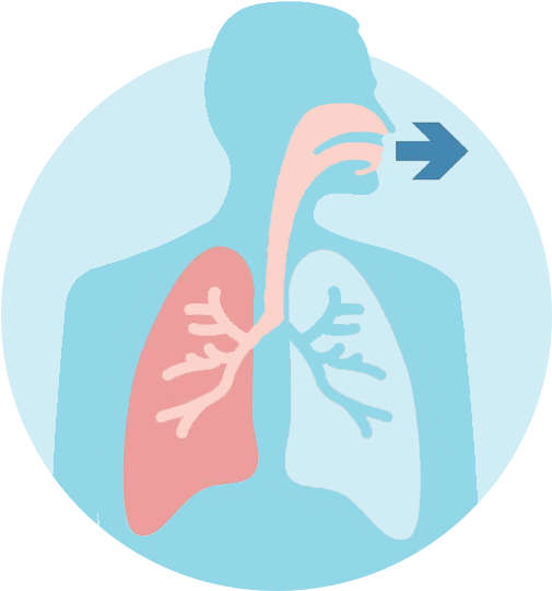 Человек дышит