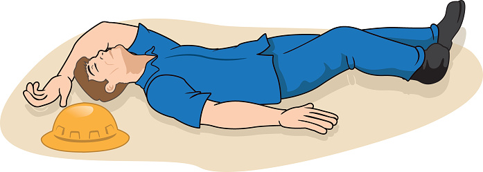 человек лежит